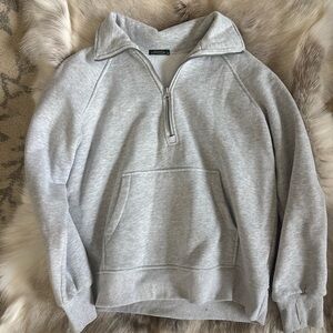 Gray Half-Zip Sweater